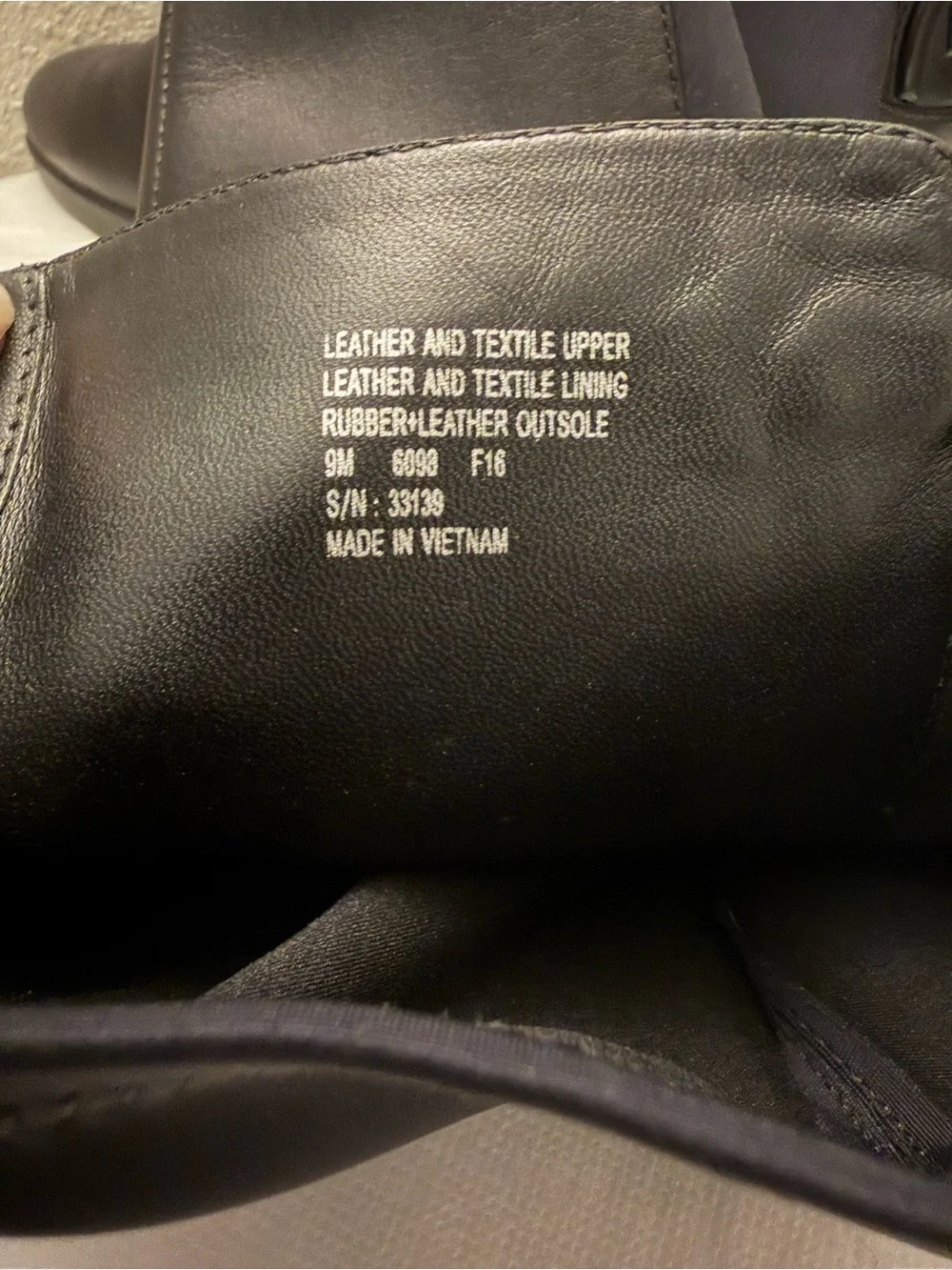 TORY BURCH CAITLIN LEATHER LOGO RIDING BOOT BLACK BLOCK ($510),pre-owned,SZ9M